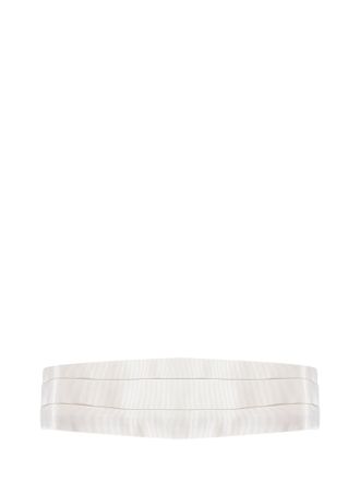 Tom Ford Mens Cummerbund White Silk Belt