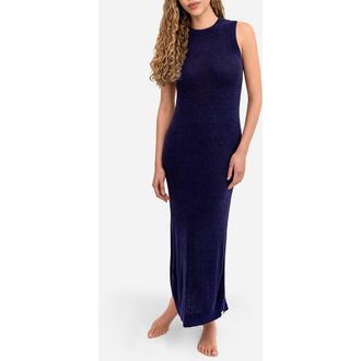 Sunday Citizen Knit Slit Hem NIghtgown in Maritime Blue at Nordstrom, Size Medium