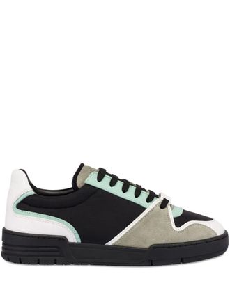 Moschino panelled lace-up sneakers - Black