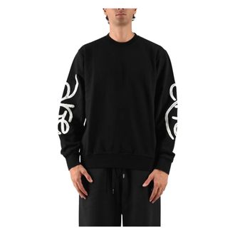 Arte Swirl Crewneck - Heren - Sweatshirts & Hoodies - Zwart - Maat: M Katoen