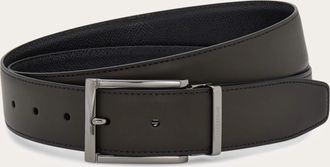 Ferragamo Men Reversible and adjustable belt Green