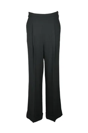Edward Achour Paris High-Waisted Trousers - Black