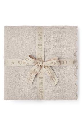 Barefoot Dreams CozyChic Textured Throw Blanket in Stone at Nordstrom