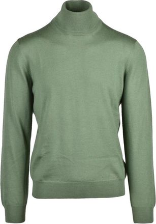 Gran Sasso Truien & Vesten, Heren, Groen, M, Wol, Ciclista Turtleneck