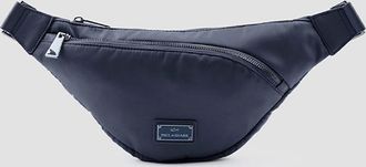 Paul & Shark Mens Paul & Shark Milano Nylon Messenger Bag with Leather Bag - Navy