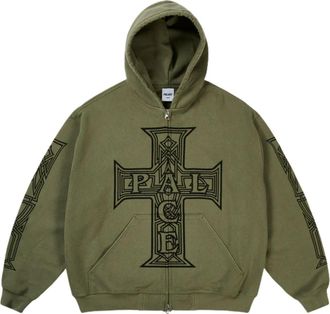 Palace Y So Cross Pigment Hoodie The Deep Green P30CS227