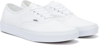 Vans Womens White Authentic Trainers Canvas - Size UK 3