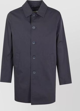 Herno cotton single-breasted midi coat