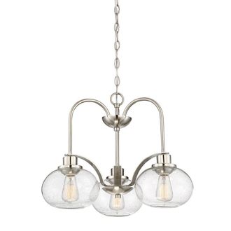 Netlighting Trilogy 3 Light Chandelier Brushed Nickel E27 in Grey