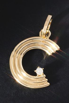 Adina Reyter Groovy Diamond Initial Hinged Charm