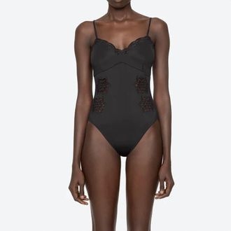 Sea New York Babette Eyelet One Piece In Black