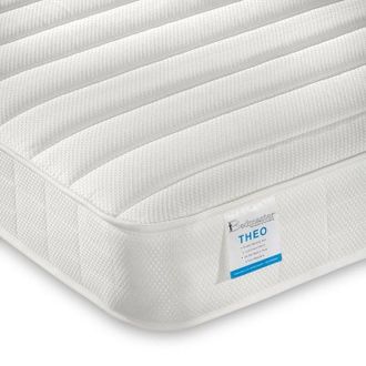 Bedmaster Theo Pocket Sprung Low Profile Mattress in White | Size: Double