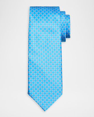 Stefano Ricci Men & apos;s Geometric Circle Silk Tie
