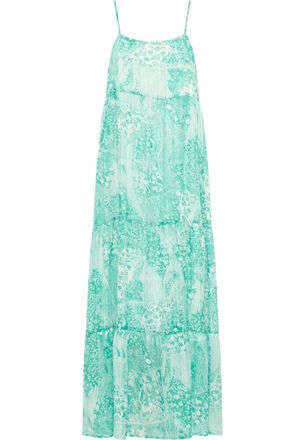 Izia Maxi jurk Dames Groen Wit