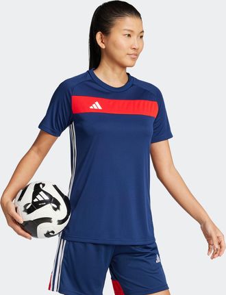 adidas Fussballtrikot ADIDAS PERFORMANCE TIRO 25 ESSENTIALS TRIKOT, Damen, Gr. XXL, blau (team navy blau, rot), Obermaterial: 100% Polyester, Rundhals, Triko