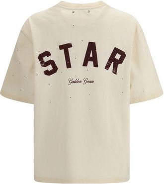 Golden Goose Womens Beige Cotton T-Shirt