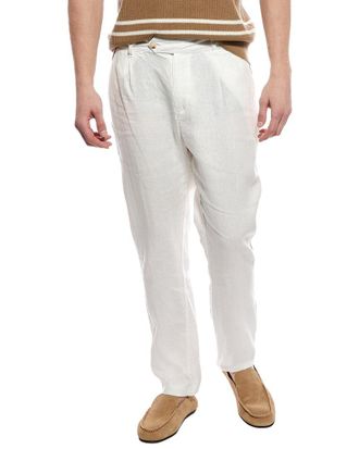 Onia Linen Tapered Pleated Trouser