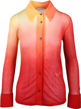 Ferragamo Red Silk Shirt