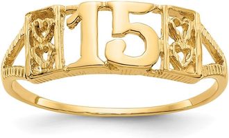 Diamond2Deal 14k Yellow Gold 15 Ring