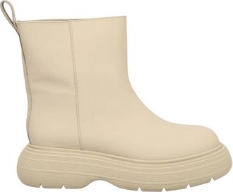 Gia Borghini Stijlvolle Beige Enkellaarsjes voor Dames - Dames - Winterlaarzen - Beige - 40 EU - Leer - Schoenen