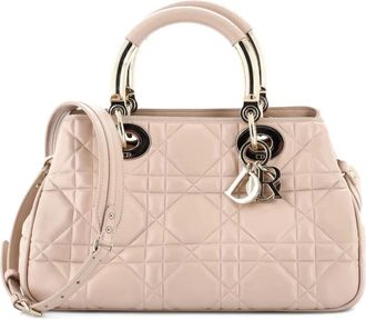 Dior Lady 95.22 Bag Cannage Embossed Leather Medium tote bag - Toni neutri