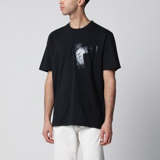 Maison Margiela Taped cotton jersey T-shirt in black