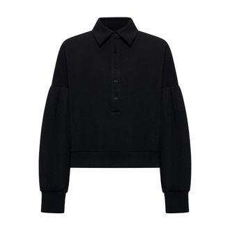 Silvian Heach Trui met kraag - Dames - Ronde hals truien - Zwart - XS - Nylon - Truien & Vesten