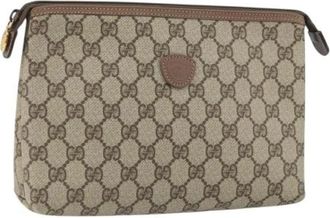 Gucci Pre-owned Clutches, female, Beige, Size: ONE SIZE Pre-owned Plastic Clutch