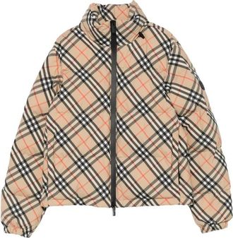 Burberry Ambleside Puffer Jas - Dames - Winterjassen - Beige - S - Polyester - Jassen