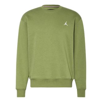 Air Jordan Brooklyn Fleece Crew-Neck Sweatshirt Sky J Light Olive FJ7777-340