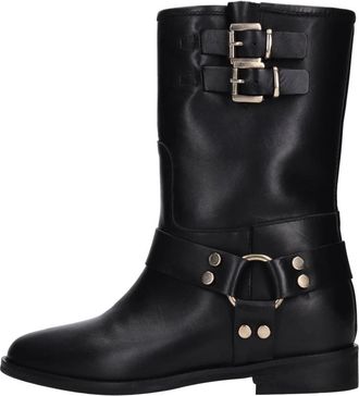 Gis&egrave;l moir&egrave; Dover Enkellaarsjes - Dames - Enkellaarsjes - Zwart - 39 EU - Leer - Schoenen