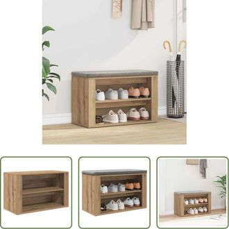 vidaXL vidaXL Armadio per scarpe - Scarpiera rovere artigianale 75 x 35 x 45 cm Legno multistrato