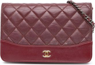Chanel Hobo Bags - 2019 Quilted Aged Calfskin Gabrielle Wallet on Cha - Gr. unisize - in Rot - für Damen