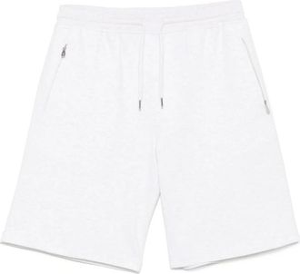 Brunello Cucinelli Korte Broeken, Heren, Beige, M, Katoen, Beige Katoenen Trekkoord Shorts