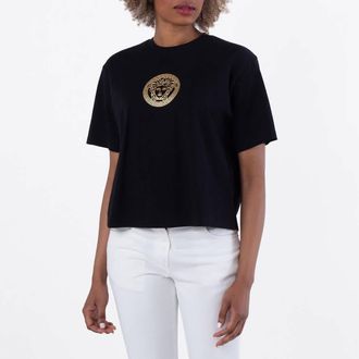 Versace Medusa Cotton Crop T-Shirt