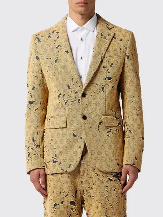 Philipp Plein Blazer Destroyed monopetto in denim con monogram