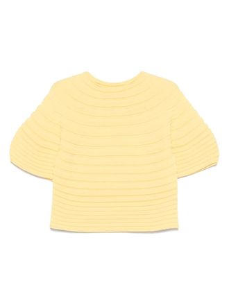 Pleats Please Issey Miyake Mushroom top - Geel