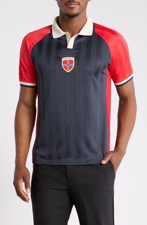 Les Deux Norway Football Jersey in Racing Red at Nordstrom, Size X-Large