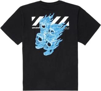 Off-white Mens Skeleton Print Short Sleeve Oversized - Black - Size 2XS