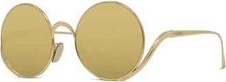 Loewe Signature Ovale Zonnebril - unisex - Zonnebrillen - Geel - 50 MM - Accessoires