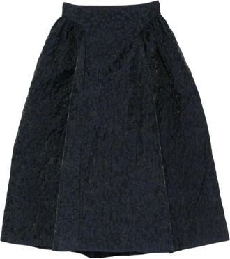 Cecilie Bahnsen Rokken, Dames, Blauw, S, Katoen, Fabiola Rok