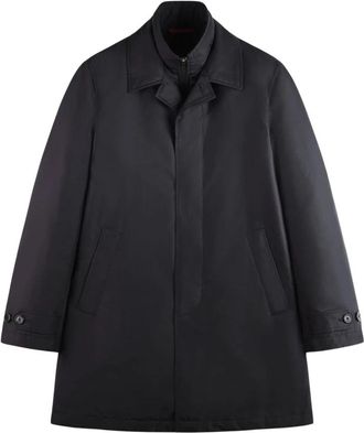 Fay Popeline Tecnico Morning Coat - Heren - Mantel - Blauw - M - Jassen