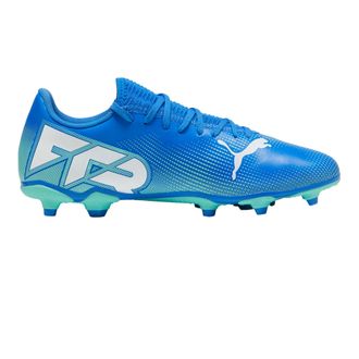 Puma Heren Future 7 Play Stevige Grond Voetbalschoenen (Blauw/Wit)