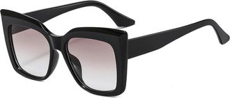 Generic Large Frame Outdoor Mens Sunglasses Commuting Womens Sports Driver Sun Glasses(Black)
