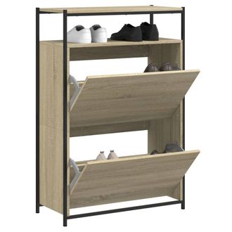 vidaXL Vidaxl - Zapatero De Madera De Ingenier&iacute;a Roble Sonoma 75x34x112 Cm