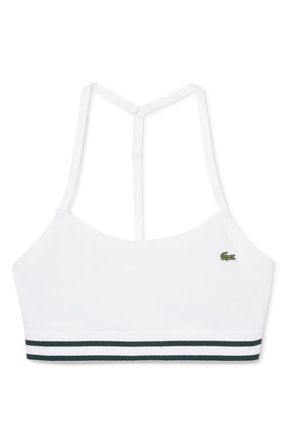 Lacoste Brassiere Rib Bralette in White at Nordstrom, Size Xx-Small