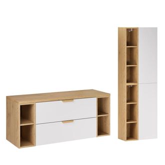 Petits Meubles Oria 120cm 4 nichos mueble paneles laminados blanco