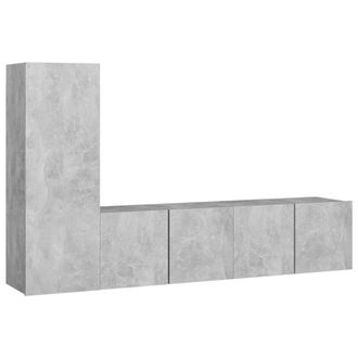 Berkfield Home 3 Piece TV Cabinet Set Concrete Grey Engineered Wood