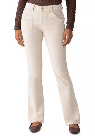 Sanctuary Hayden Corduroy Bootcut Pants In Vanilla Cream