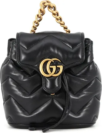 Gucci Black Leather Backpack (Pre-Owned)